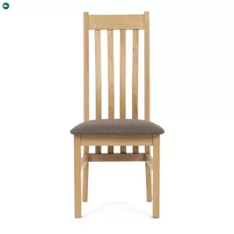   Tömör Tölgy Étkezőszék Barna Párnázott Üléssel. C-2100