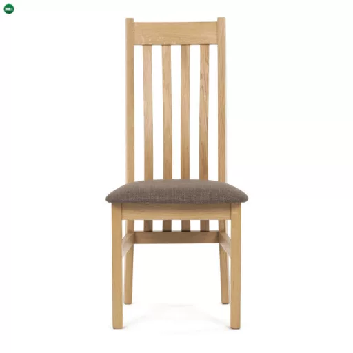 Tömör Tölgy Étkezőszék Barna Párnázott Üléssel. C-2100