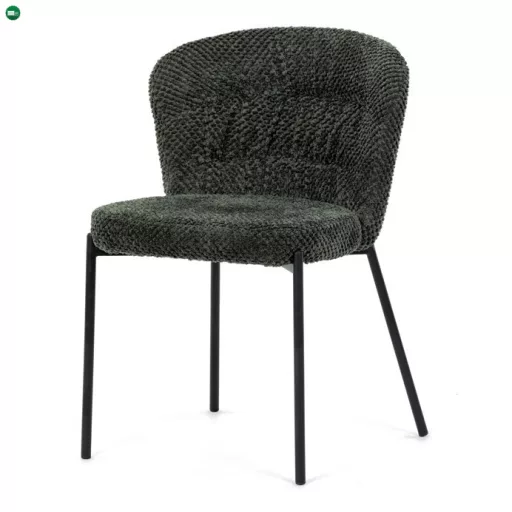 Zöld Bouclé Étkezőszék. CT-W1077 GRN2