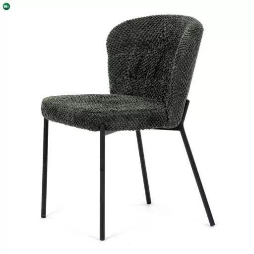 Zöld Bouclé Étkezőszék. CT-W1077 GRN2