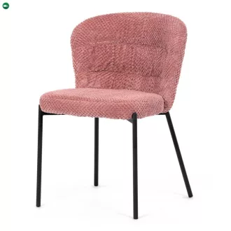 Étkezőszék rózsaszín bouclé szövettel. CT-W1077 PINK2