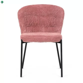 Étkezőszék rózsaszín bouclé szövettel. CT-W1077 PINK2