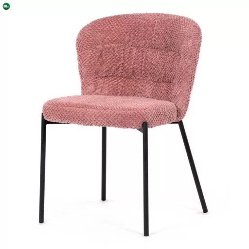 Étkezőszék rózsaszín bouclé szövettel. CT-W1077 PINK2