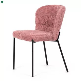 Étkezőszék rózsaszín bouclé szövettel. CT-W1077 PINK2