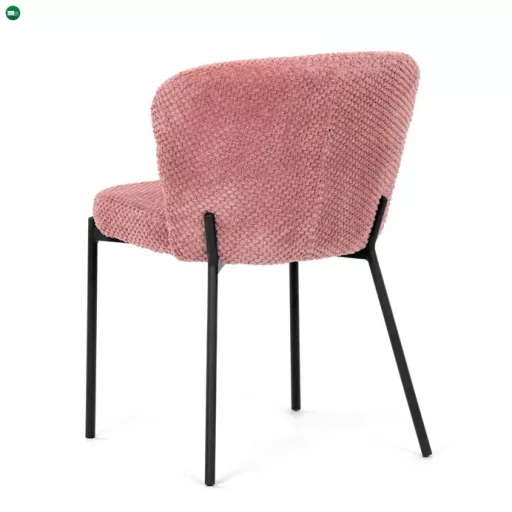 Étkezőszék rózsaszín bouclé szövettel. CT-W1077 PINK2