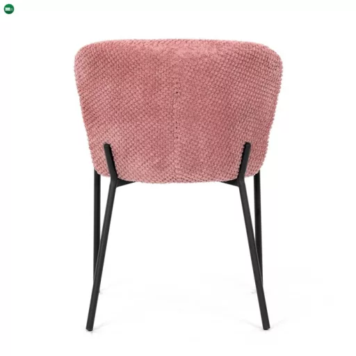 Étkezőszék rózsaszín bouclé szövettel. CT-W1077 PINK2