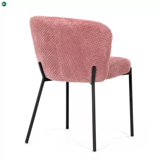 Étkezőszék rózsaszín bouclé szövettel. CT-W1077 PINK2