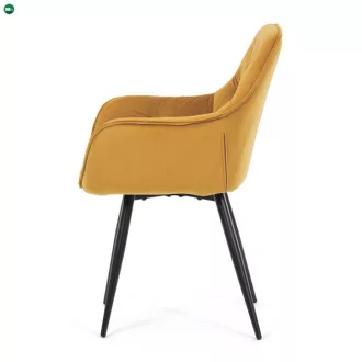 Étkezőszék sárga bársony DCH-421 YEL4