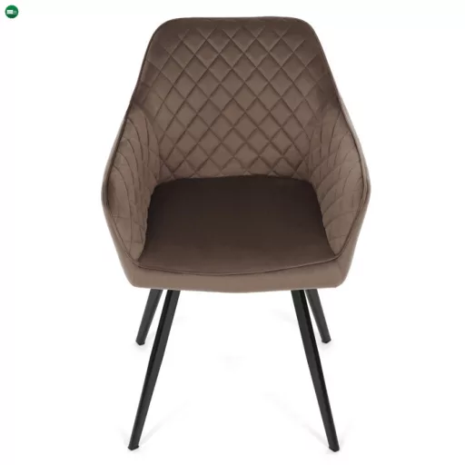 Étkezőszék barna bársony DCH-425 BR4
