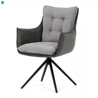 Szürke kordbársony Étkezőszék. DCH-D1345 GREY2