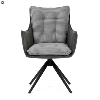 Szürke kordbársony Étkezőszék. DCH-D1345 GREY2