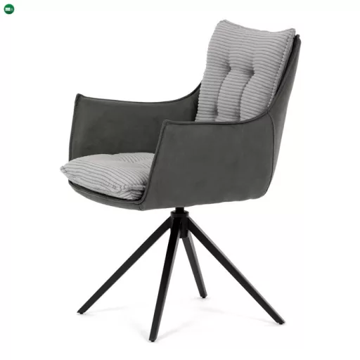 Szürke kordbársony Étkezőszék. DCH-D1345 GREY2