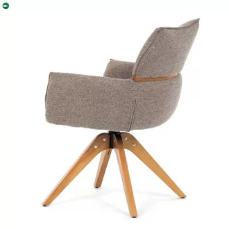   Elegáns étkező/Tárgyalófotel Barna szövet kárpittal. Visszafordító mechanizmus DCH-D1348 LAN2