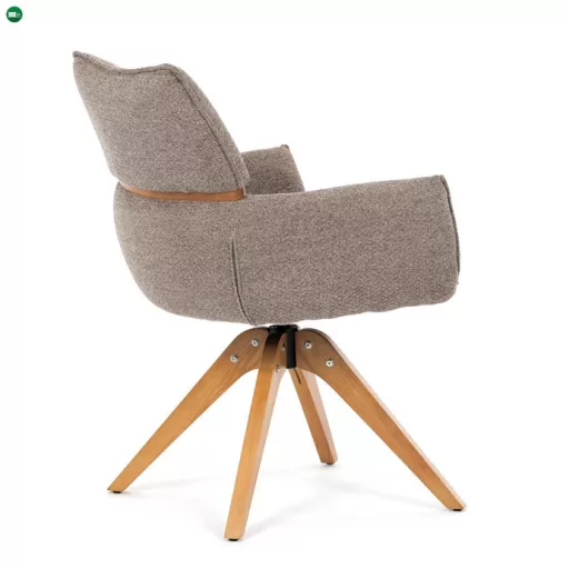 Elegáns étkező/Tárgyalófotel Barna szövet kárpittal. Visszafordító mechanizmus DCH-D1348 LAN2