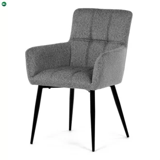   Szürke Szövet Étkezőszék, Ezüst Árnyalattal. DCH-P3146 SIL2