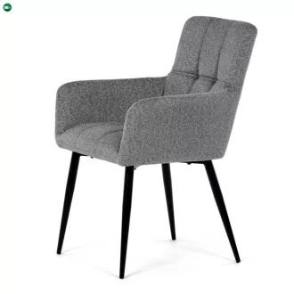   Szürke Szövet Étkezőszék, Ezüst Árnyalattal. DCH-P3146 SIL2