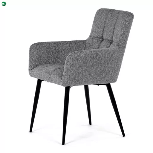 Szürke Szövet Étkezőszék, Ezüst Árnyalattal. DCH-P3146 SIL2
