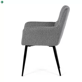   Szürke Szövet Étkezőszék, Ezüst Árnyalattal. DCH-P3146 SIL2