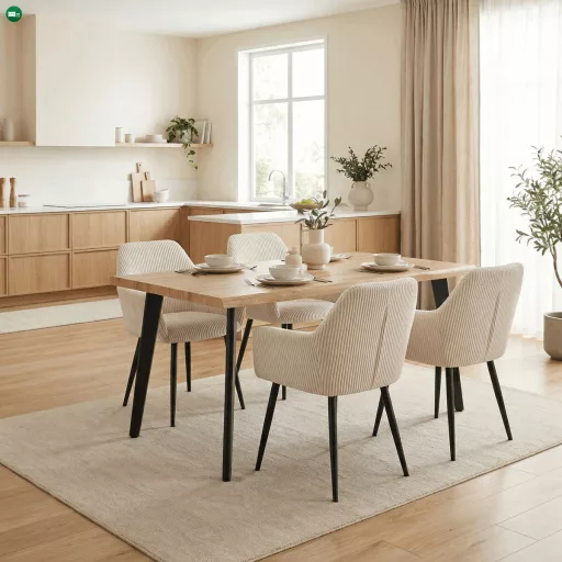 Étkezőszék barna kordbársony kárpittal – DCH-V4009 CRM6
