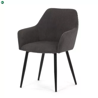   Étkezőszék szürke kordbársony kárpittal – DCH-V4009 GREY6