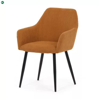   Étkezőszék sárga kordbársony kárpittal – DCH-V4009 YEL6