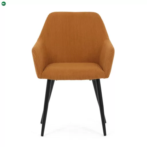 Étkezőszék sárga kordbársony kárpittal – DCH-V4009 YEL6