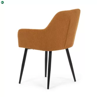   Étkezőszék sárga kordbársony kárpittal – DCH-V4009 YEL6