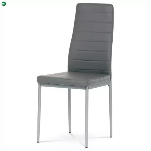 Étkezőszék szürke színben, ökobőr kárpittal DCL-377 GREY