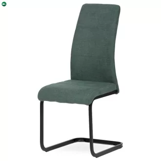   Szánkótalpas Étkezőszék Zöld Szövet Kárpitozással DCL-414