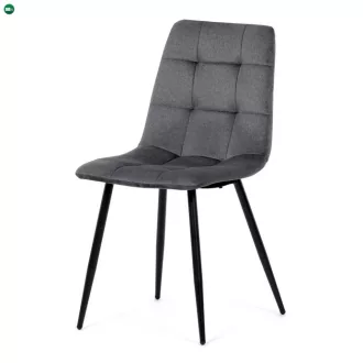 Étkezőszék, szürke, bársony szövet, DCL-X7015 GREY2