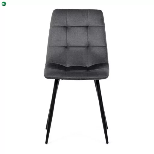 Étkezőszék, szürke, bársony szövet, DCL-X7015 GREY2