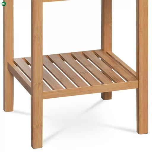 DR-011-5 Polc Tömör Bambuszból Natúr Színben, 3 Rekeszes, Teherbírás: 9 kg.