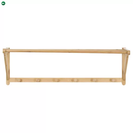 Fali Fogas, bambusz, Natúr Színben Egy Kalaptartóval, DR-B004 NAT