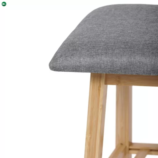 Natúr Bambusz Cipős, Szürke Betétekkel. DR-N1012 GREY2