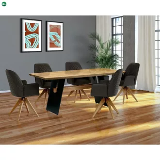 Tömör Tölgy Étkezőasztal 200×100 cm. DS-M200 DUB