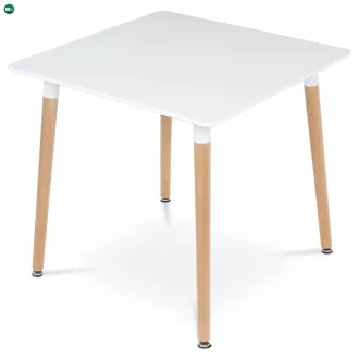 Étkezőasztal 80×80 cm, MDF, Fehér. DT-303 WT