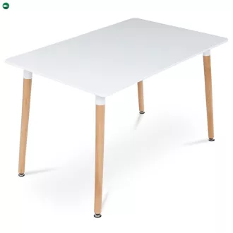 Étkezőasztal 120×80 cm, MDF, Fehér. DT-304 WT