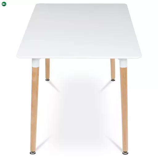 Étkezőasztal 120×80 cm, MDF, Fehér. DT-304 WT