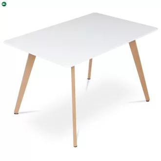 Étkezőasztal 120×80 cm, MDF, Fehér. DT-313 WT