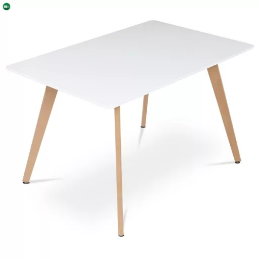 Étkezőasztal 120×80 cm, MDF, Fehér. DT-313 WT