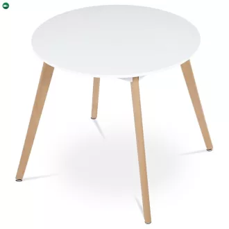 Kerek Étkezőasztal 80×80 cm, MDF, Fehér. DT-316 WT