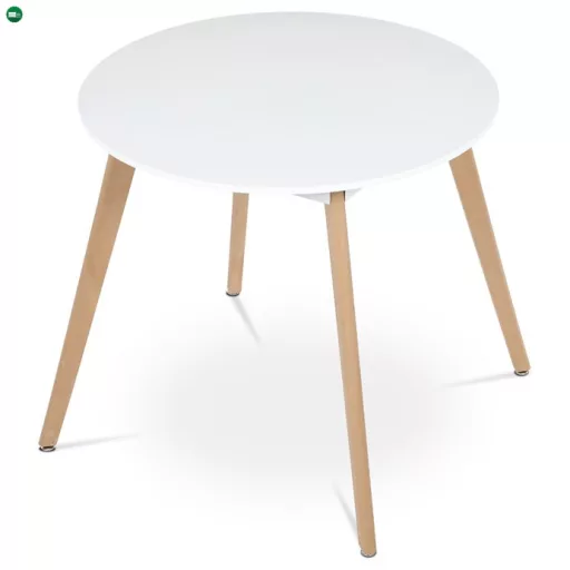 Kerek Étkezőasztal 80×80 cm, MDF, Fehér. DT-316 WT