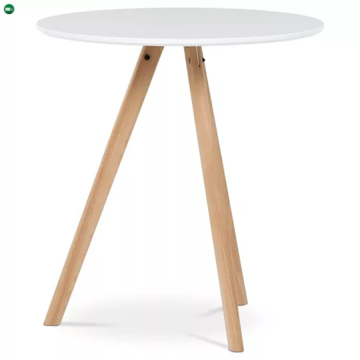 Fehér MDF Étkezőasztal 70×70 cm. DT-320 WT