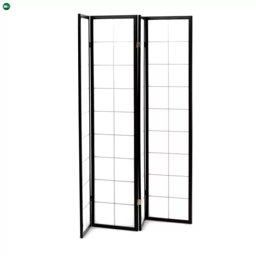 Fekete Tömörfa Paraván. EF-E804 BK