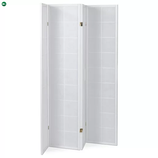 Fehér Tömörfa Paraván. EF-E804 WT