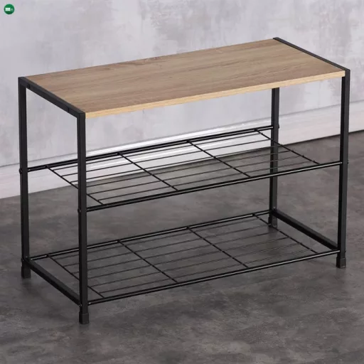 Cipőtartó, MDF, barna, GD-413 OAK