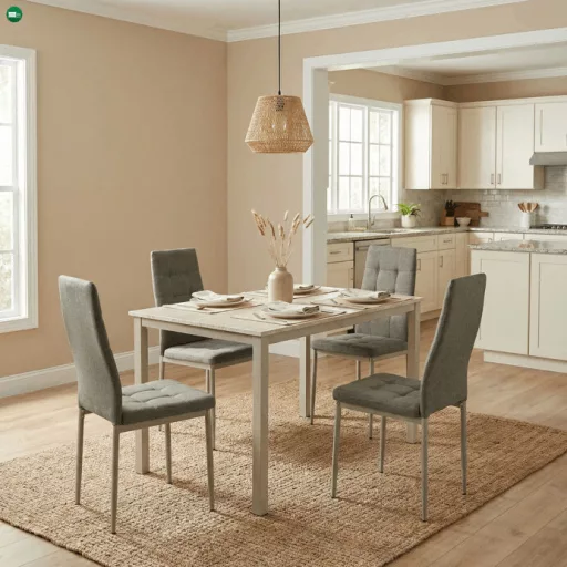 Étkezőasztal 110x70x75 cm, MDF, travertin, GDT-202 TRV