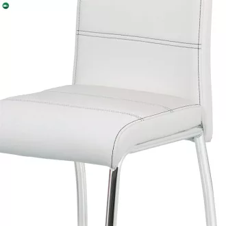 Étkezőszék, fehér, műbőr, HC-484 WT