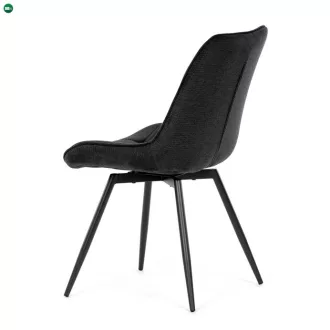 Étkezőszék fekete, szövet anyag HC-T1130 BK2