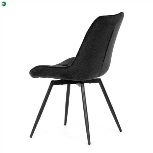 Étkezőszék fekete, szövet anyag HC-T1130 BK2